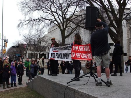 Justice for Levi Campaign at Human Rights Monument in Ottawa, April 19